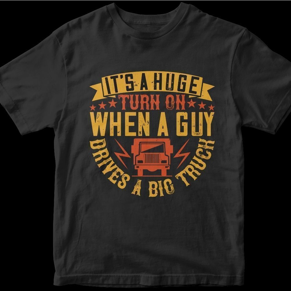 New Funny Truck Driver Apparel Gear Attire Short Sleeve Casual Work Shirt TShirt